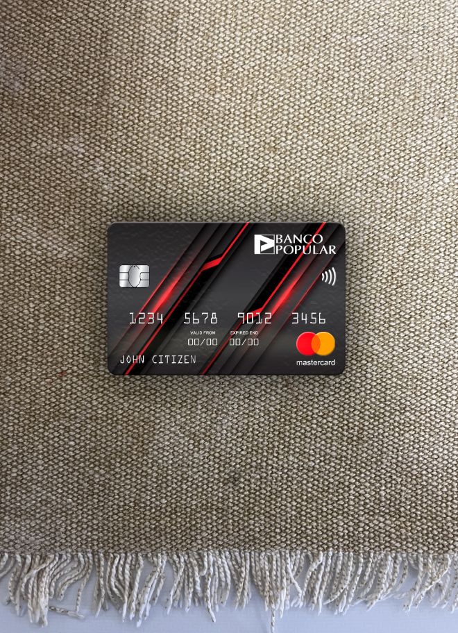 Download Portugal Banco Popular bank mastercard photolook front Photoshop template